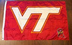 Rico Industries Virginia Tech Hokies Maroon 3' x 5' Outdoor Deluxe Flag